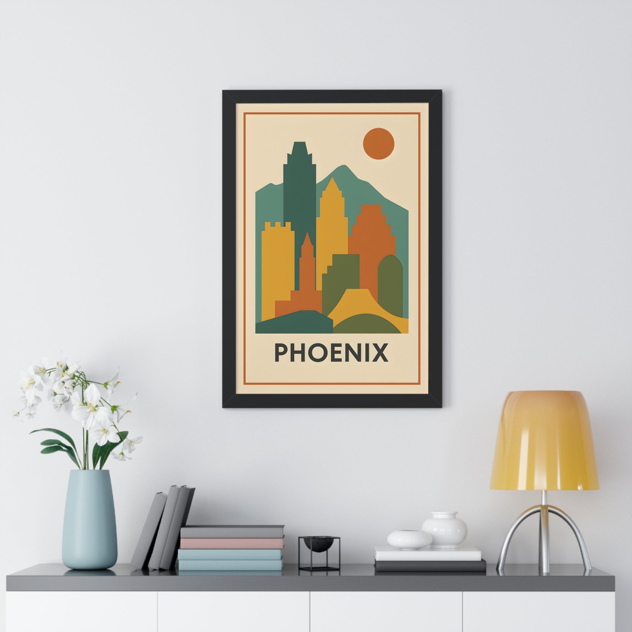 Phoenix — Retro Skyline Print