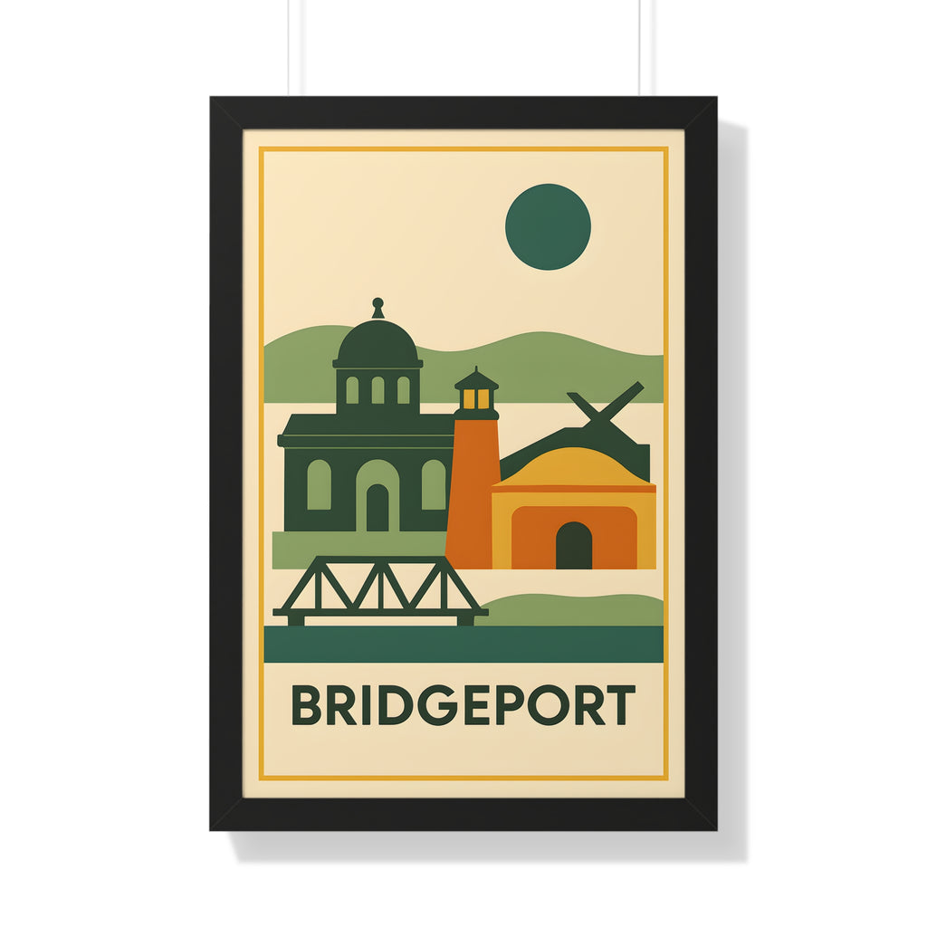 Bridgeport — Retro Skyline Print