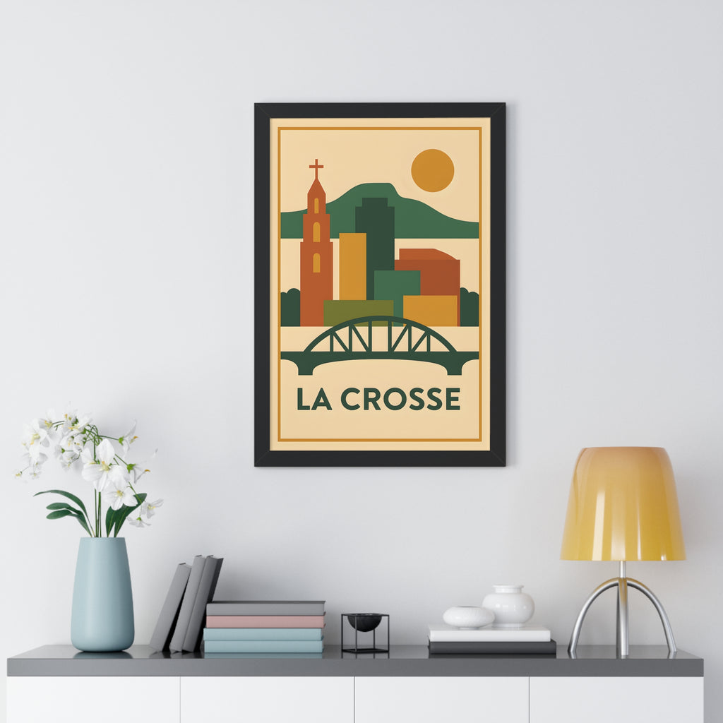 La Crosse — Retro Skyline Print