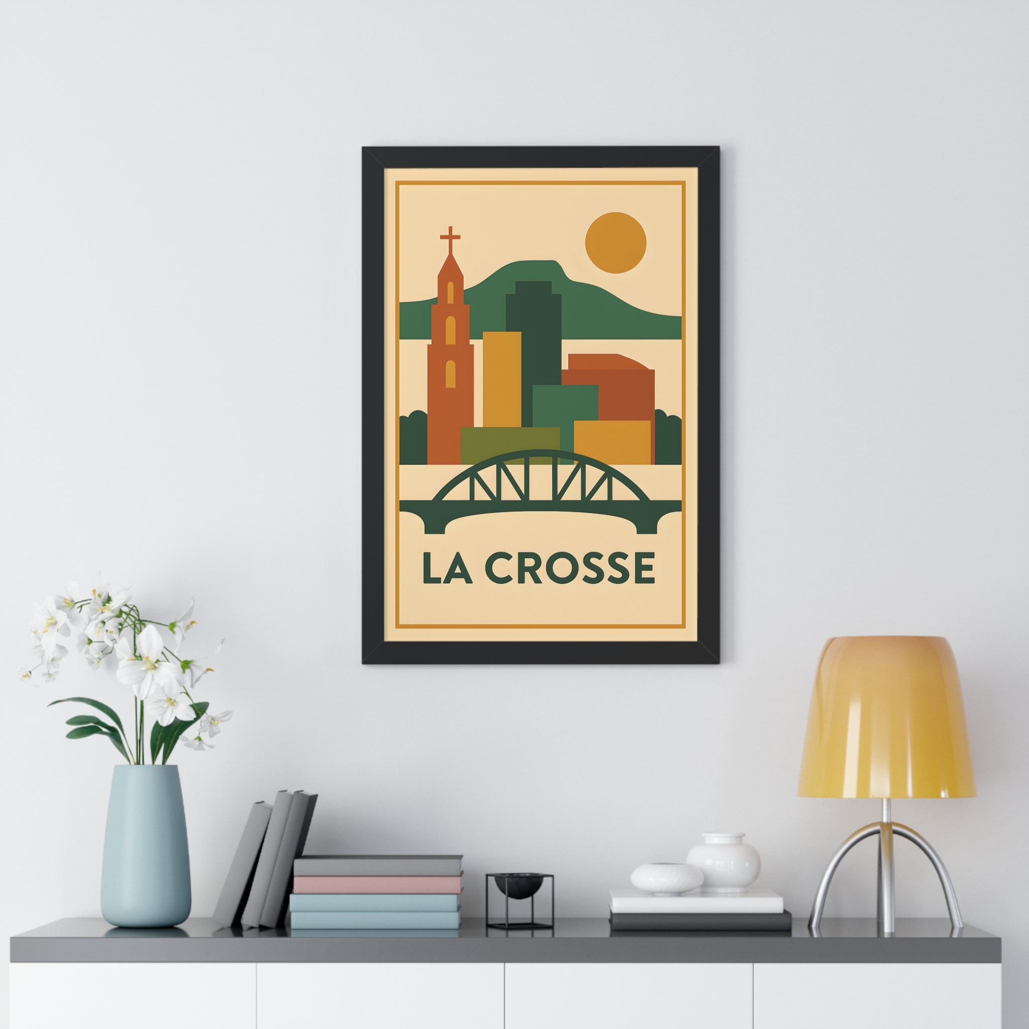 La Crosse — Retro Skyline Print