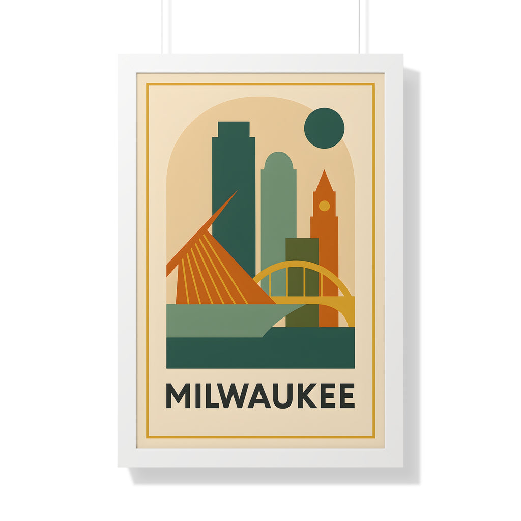 Milwaukee — Retro Skyline Print