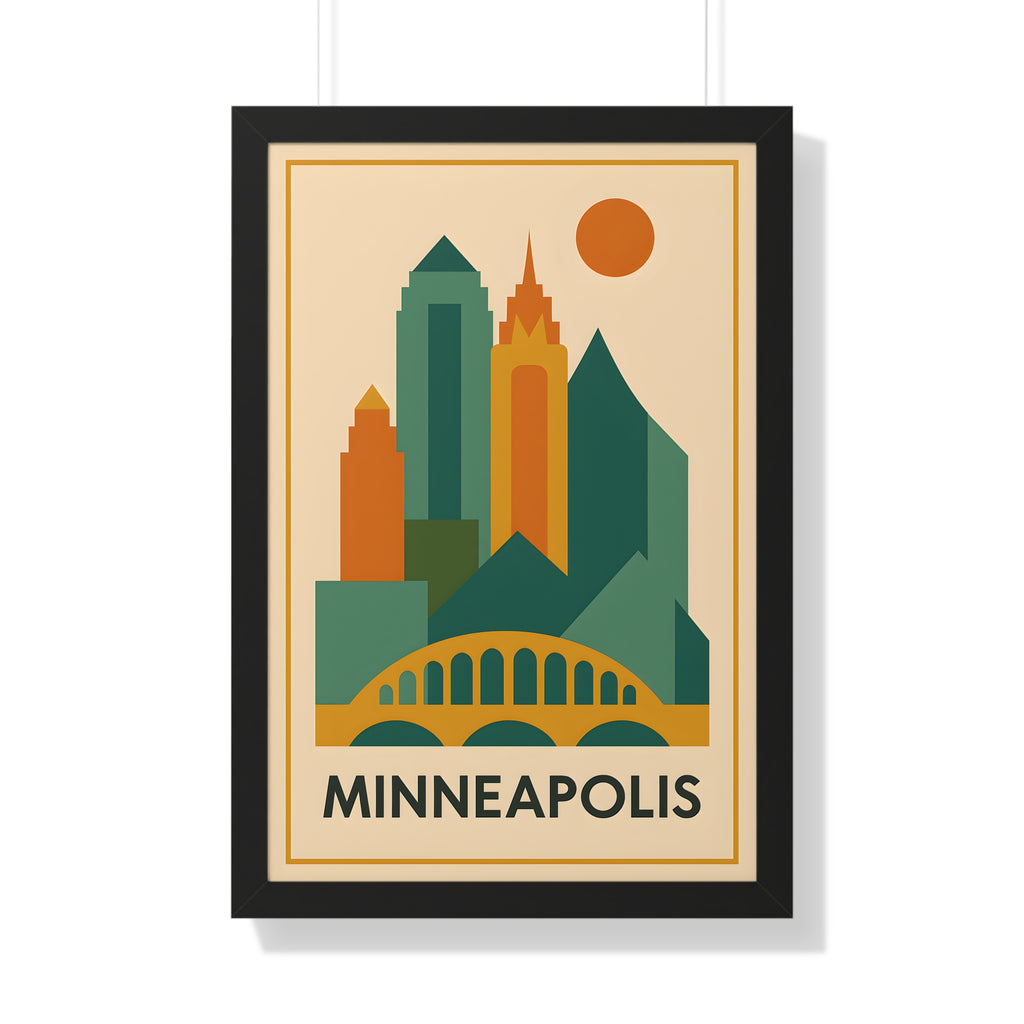 Minneapolis — Retro Skyline Print