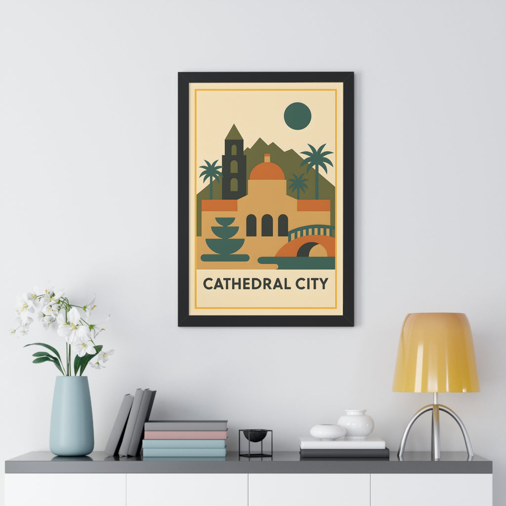 Cathedral City — Retro Skyline Print