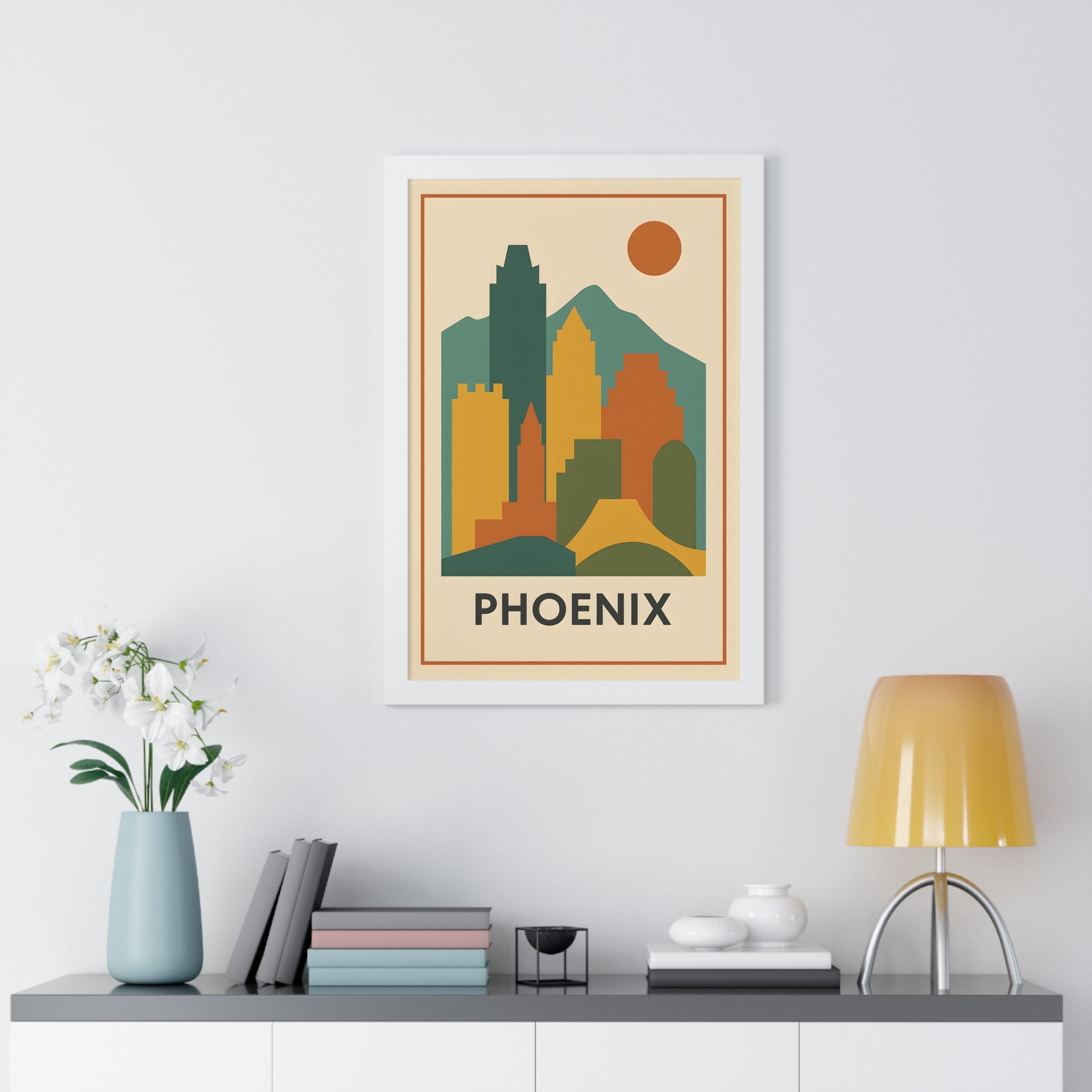 Phoenix — Retro Skyline Print