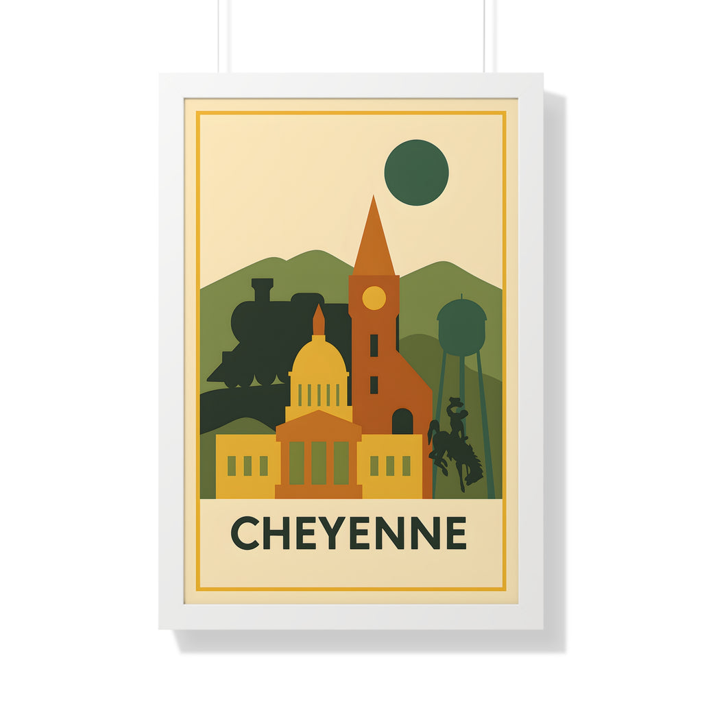 Cheyenne — Retro Skyline Print