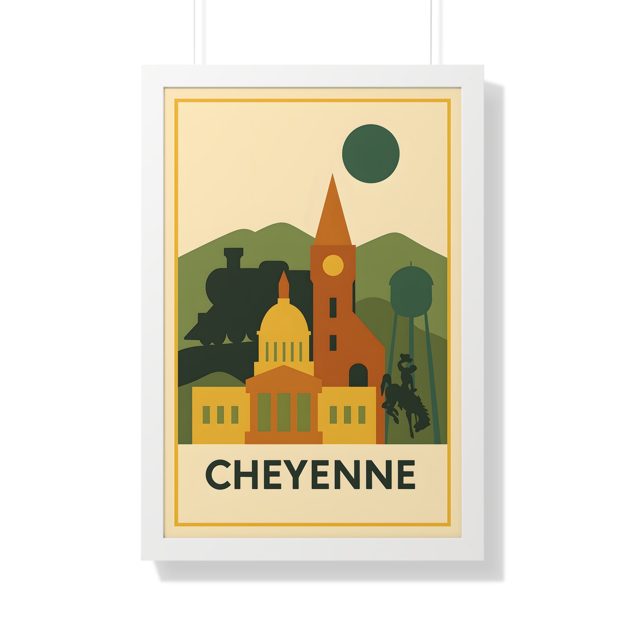 Cheyenne — Retro Skyline Print