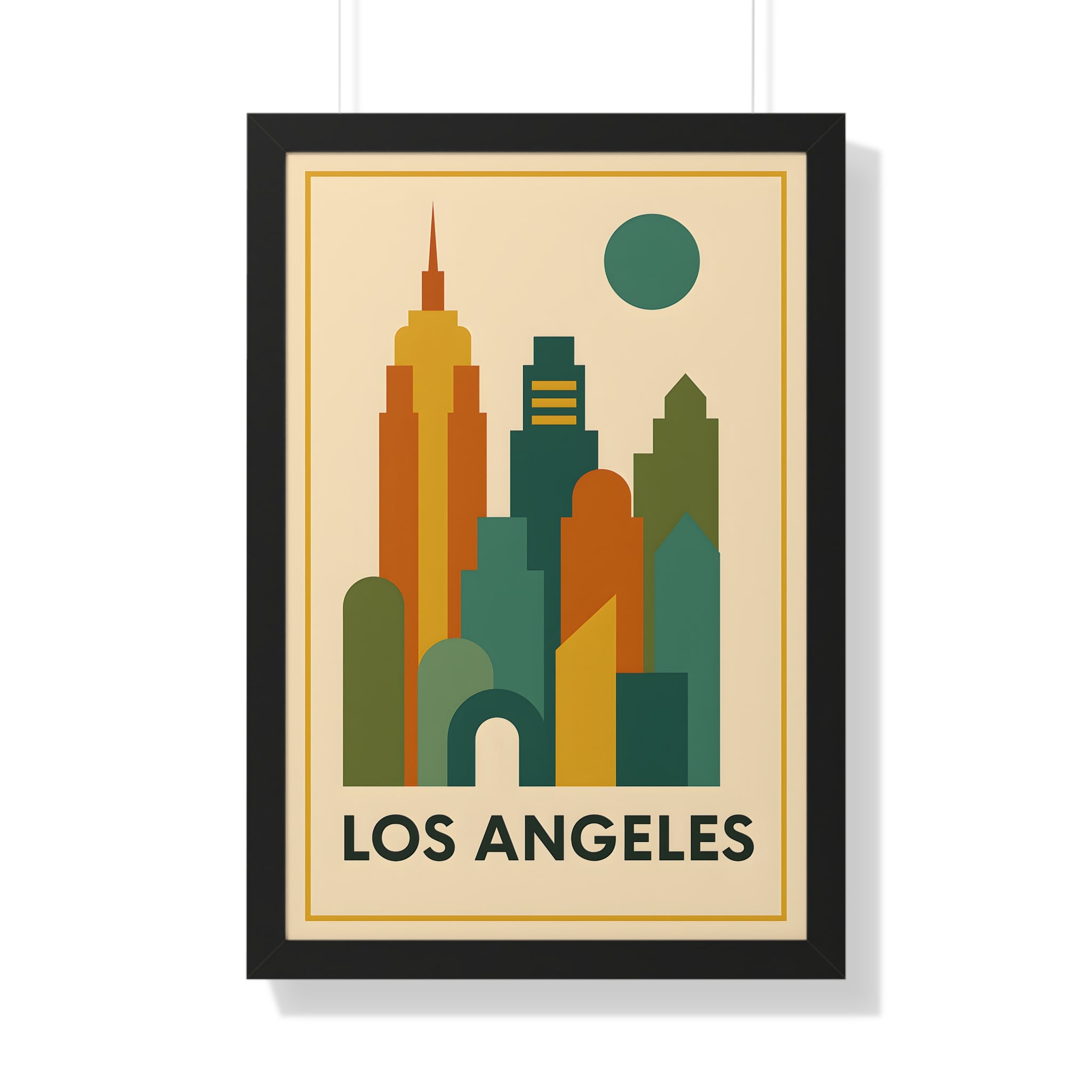 Los Angeles — Retro Skyline Print