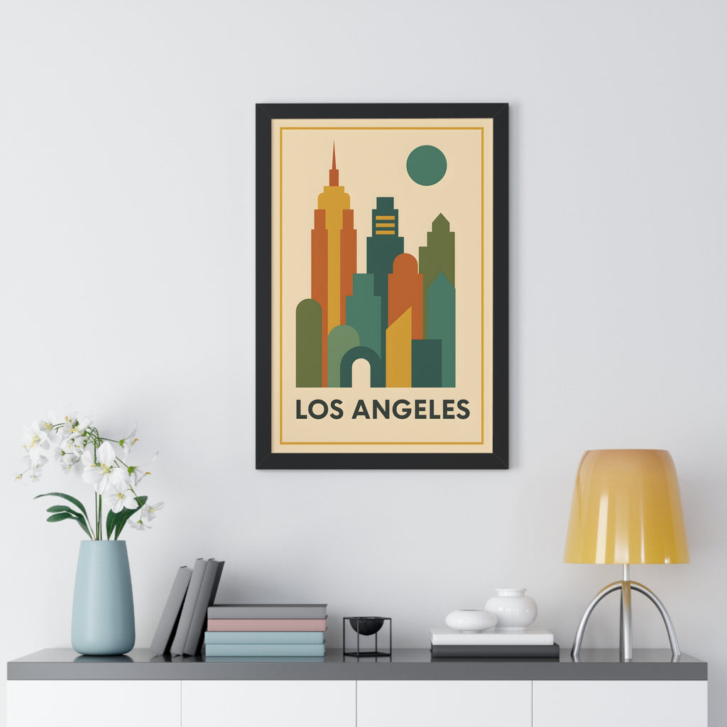 Los Angeles — Retro Skyline Print