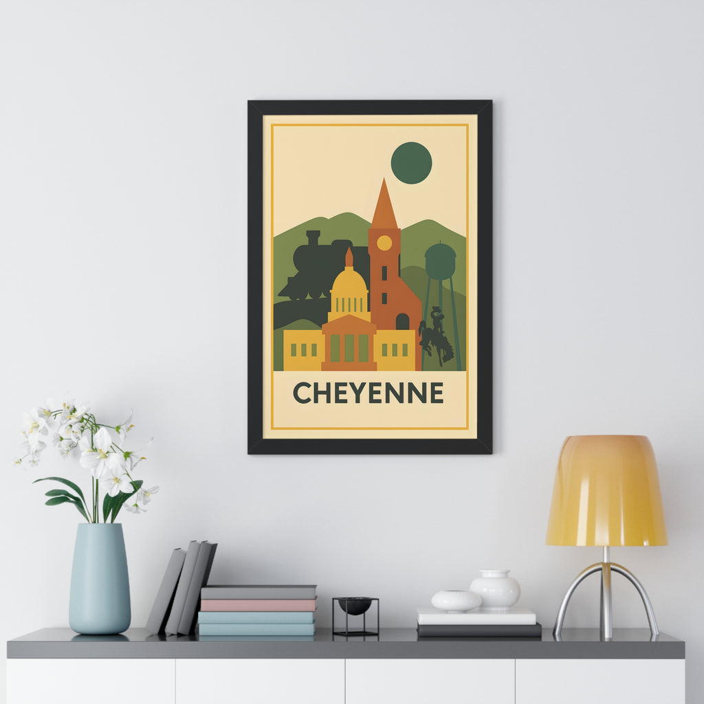 Cheyenne — Retro Skyline Print