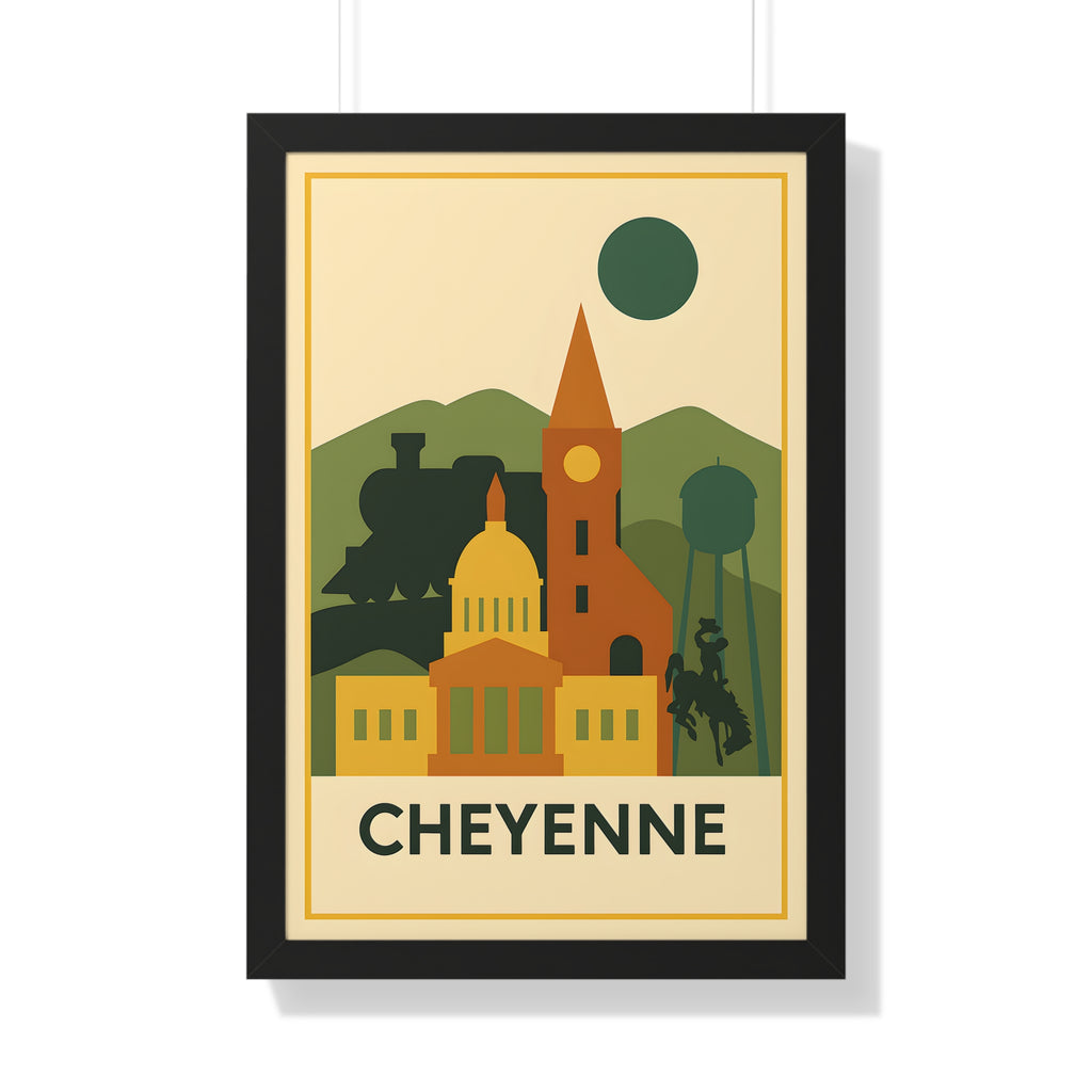 Cheyenne — Retro Skyline Print
