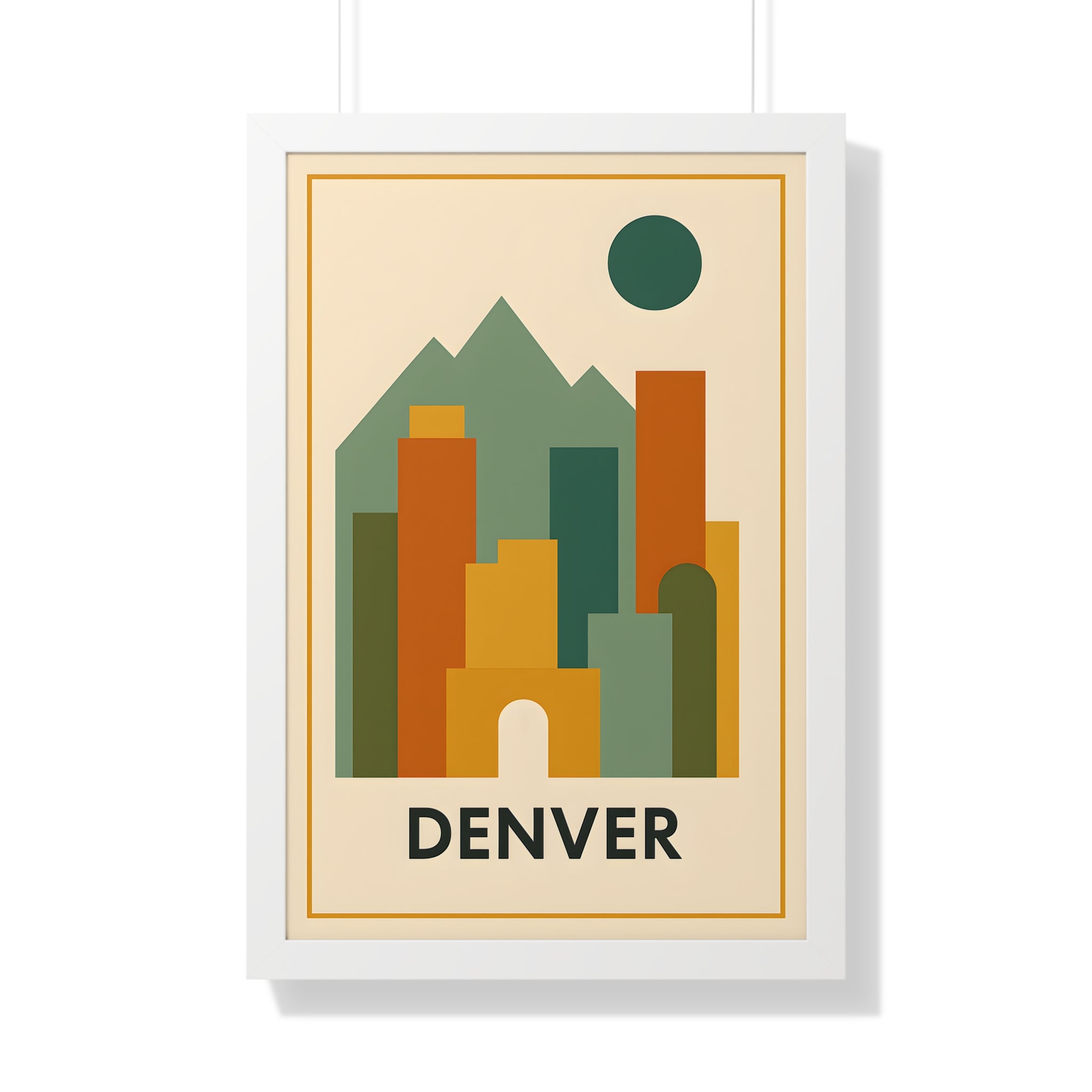 Denver — Retro Skyline Print