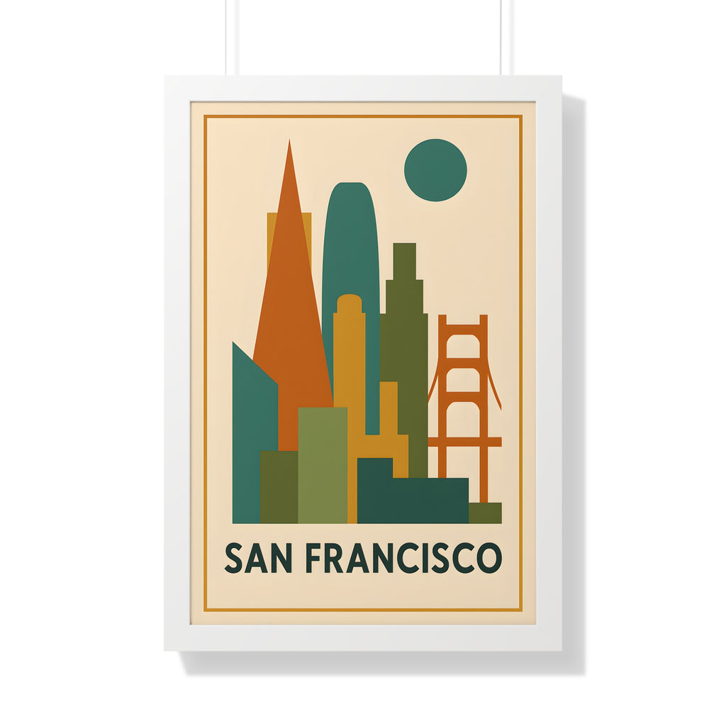 San Francisco — Retro Skyline Print