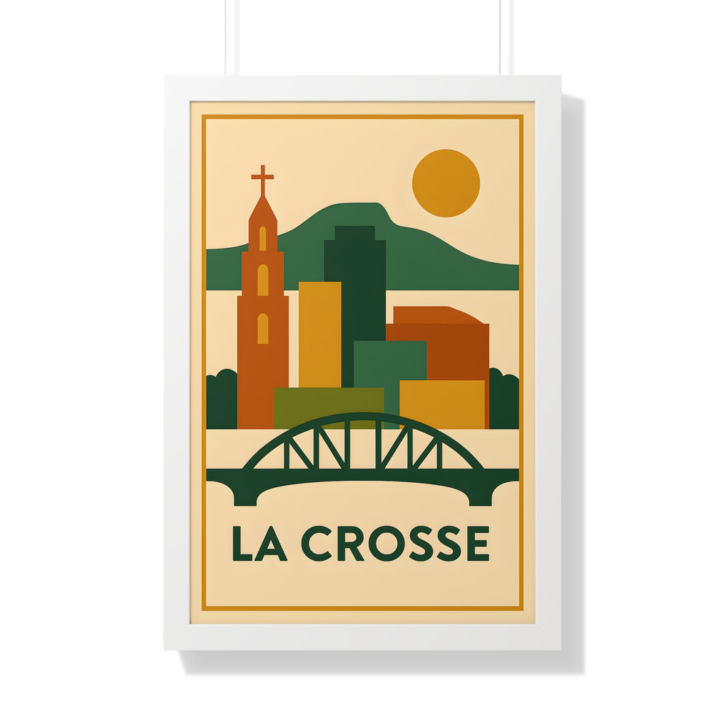 La Crosse — Retro Skyline Print