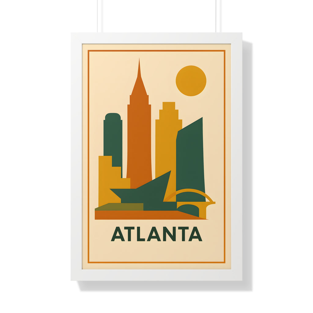 Atlanta — Retro Skyline Print