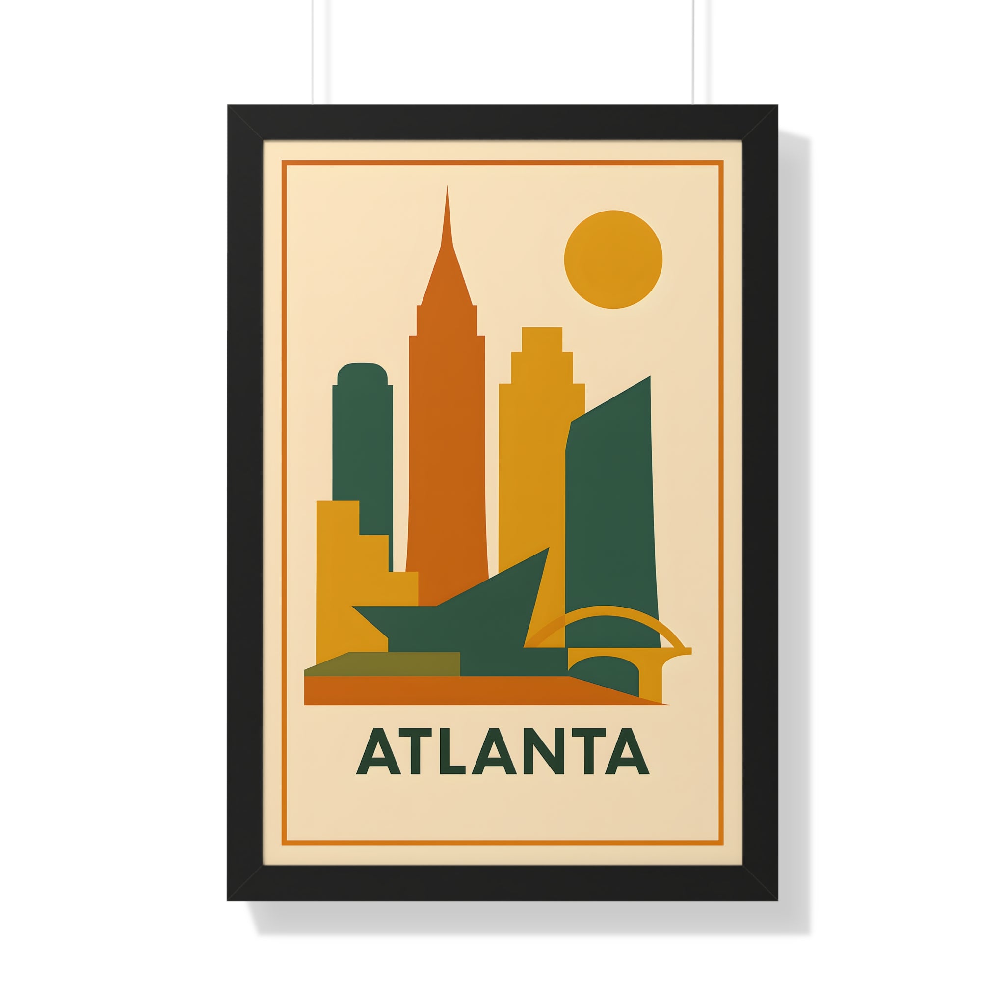 Atlanta — Retro Skyline Print