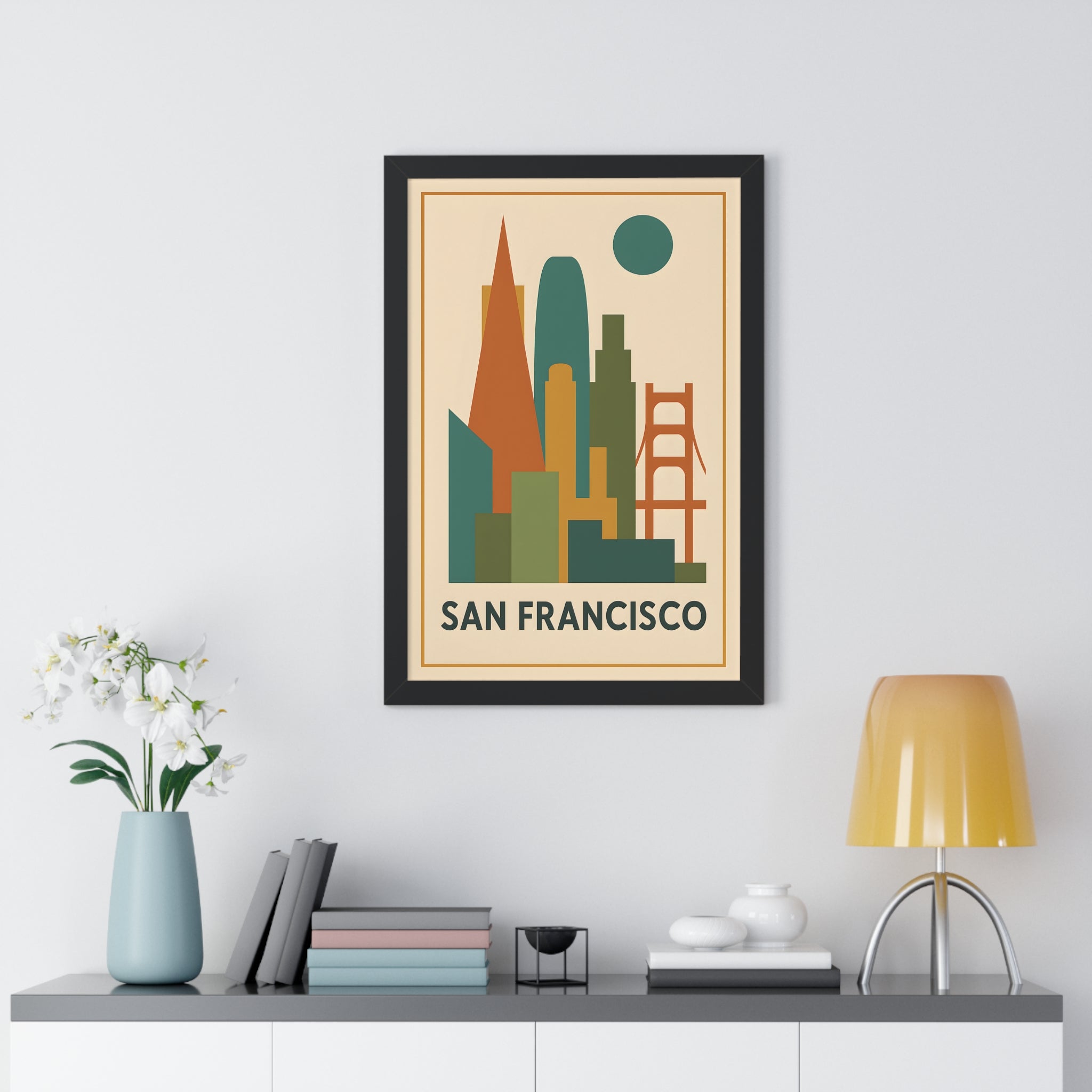 San Francisco — Retro Skyline Print