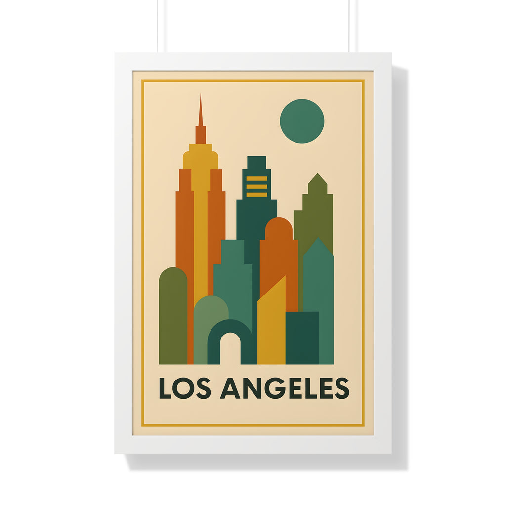 Los Angeles — Retro Skyline Print