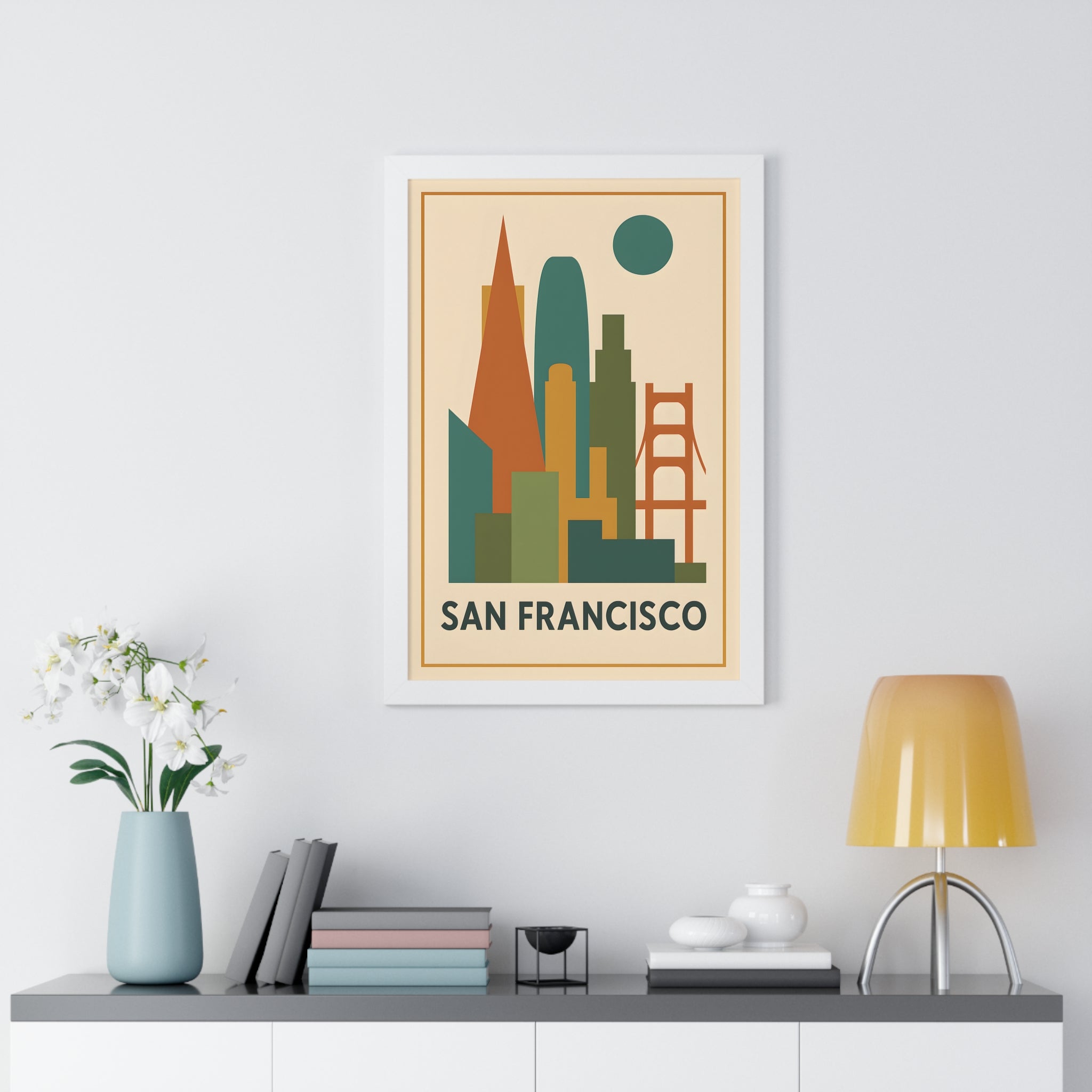 San Francisco — Retro Skyline Print