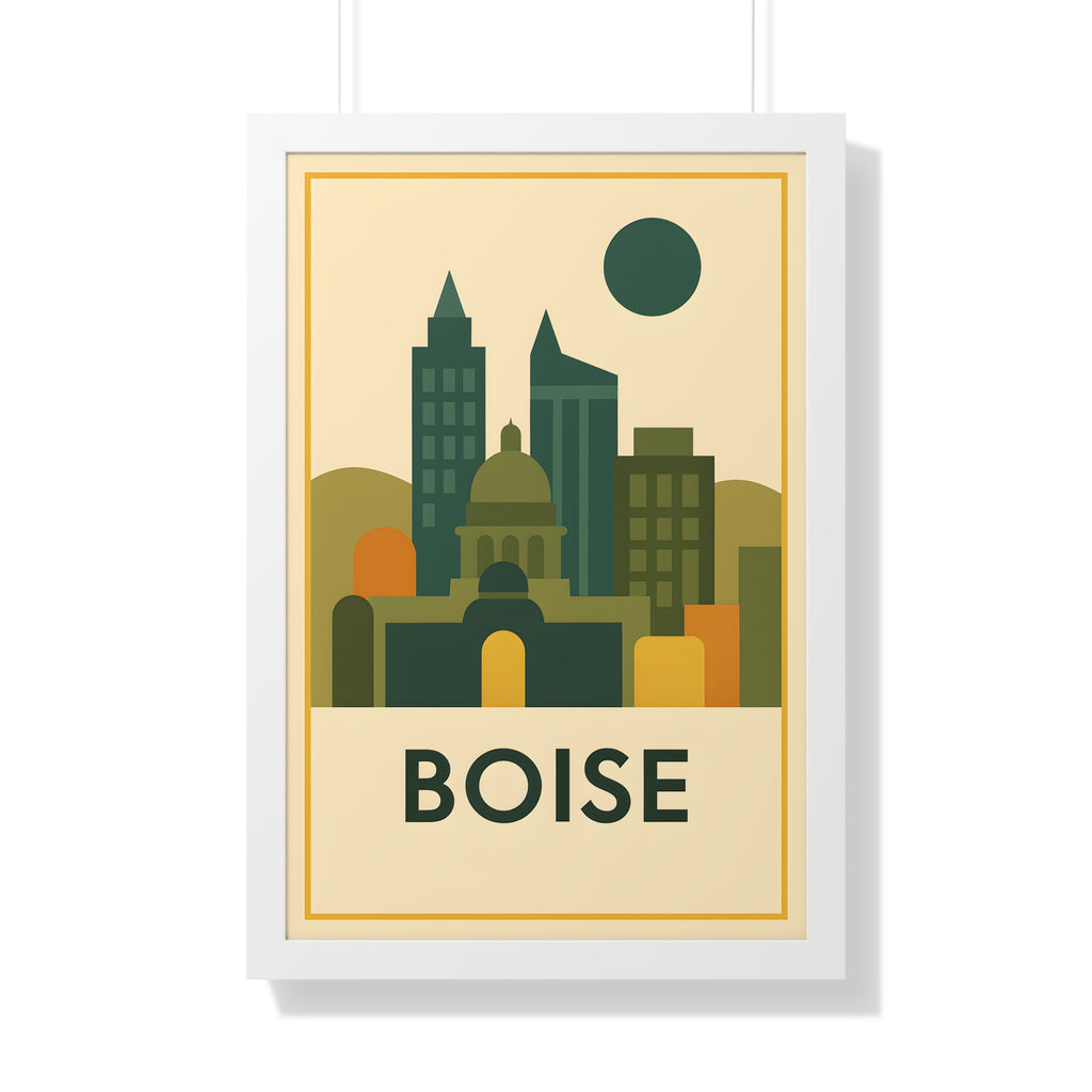 Boise — Retro Skyline Print
