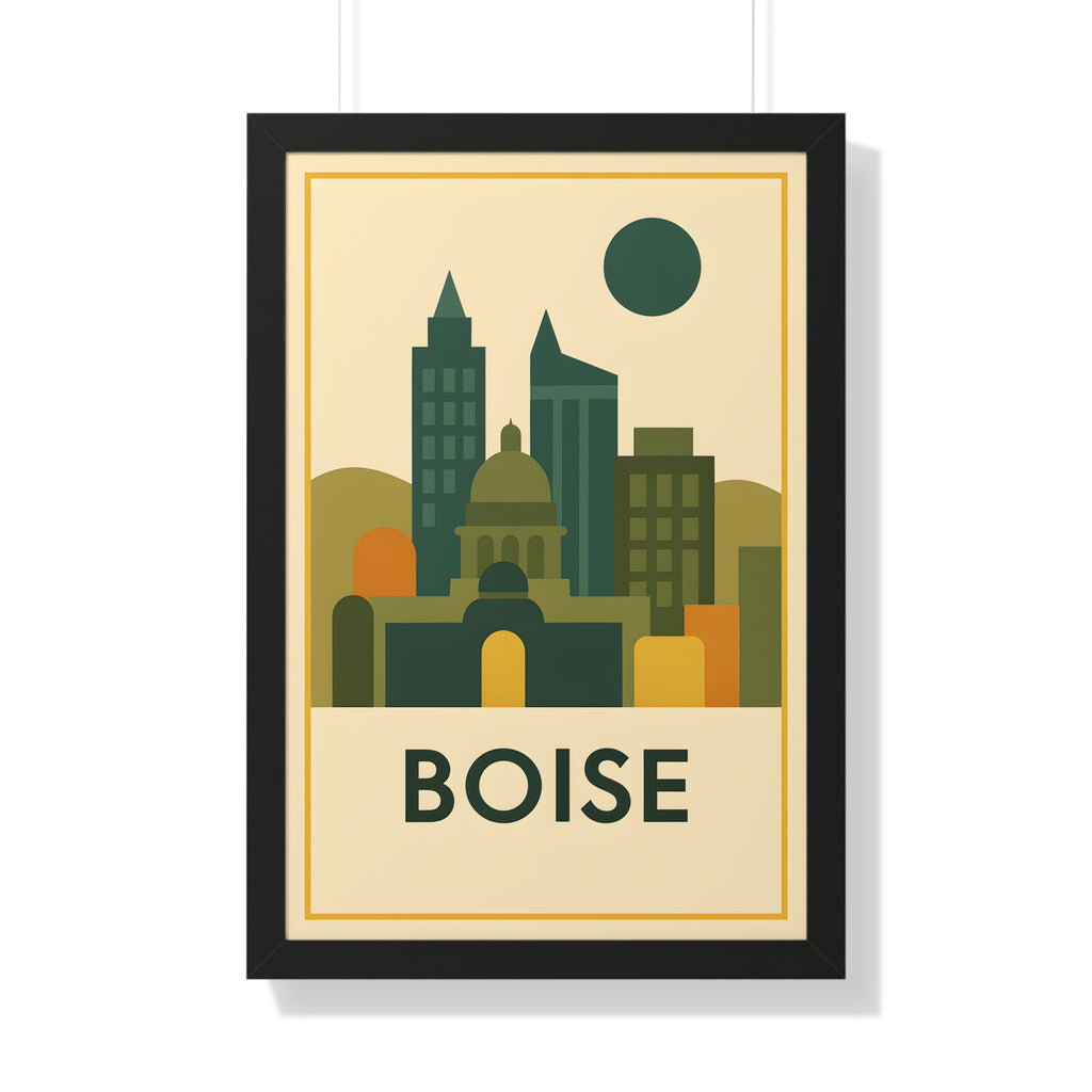 Boise — Retro Skyline Print