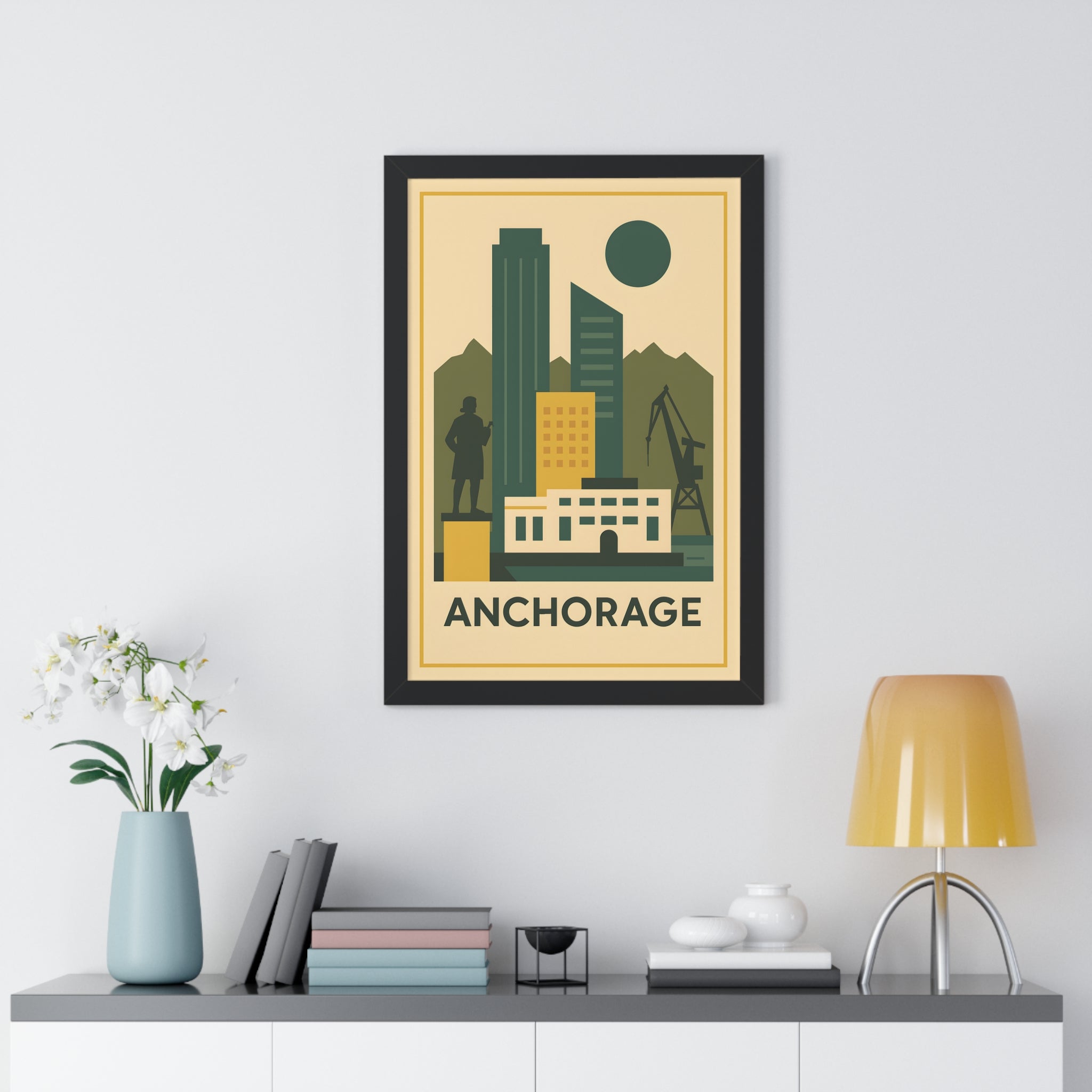 Anchorage — Retro Skyline Print