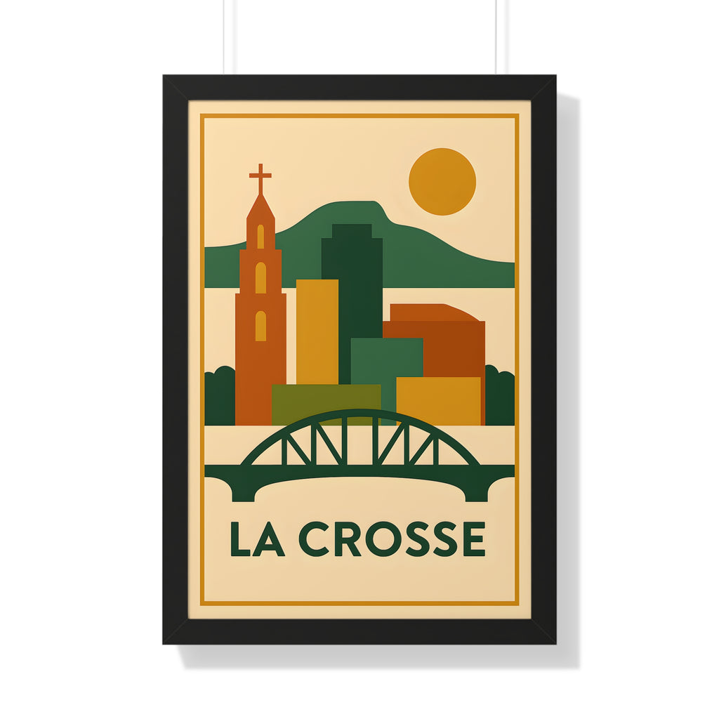 La Crosse — Retro Skyline Print