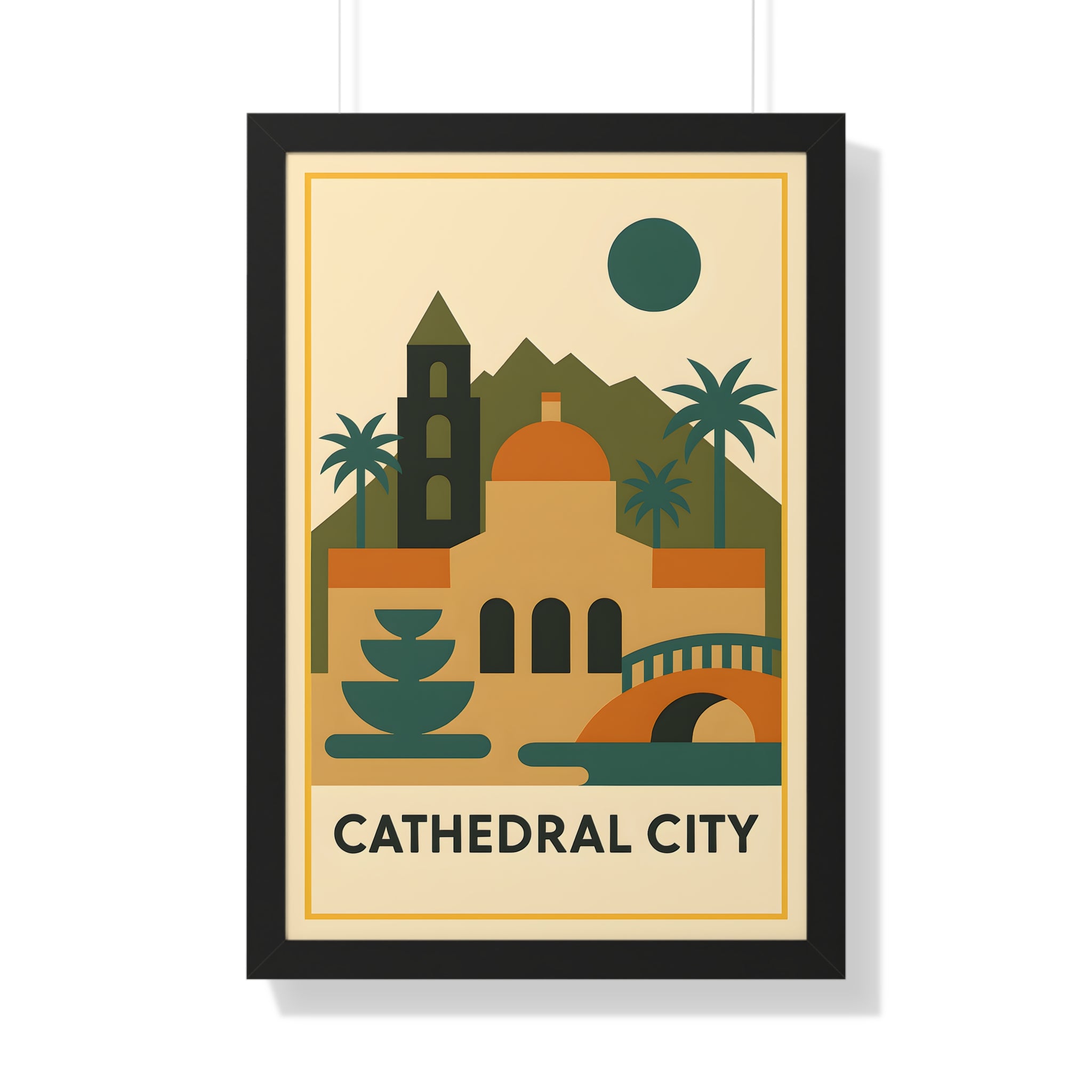 Cathedral City — Retro Skyline Print