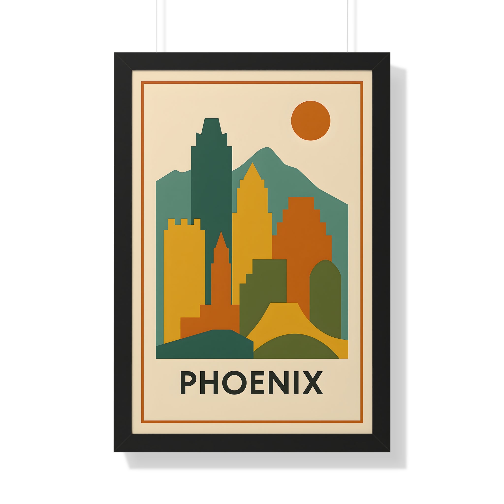 Phoenix — Retro Skyline Print