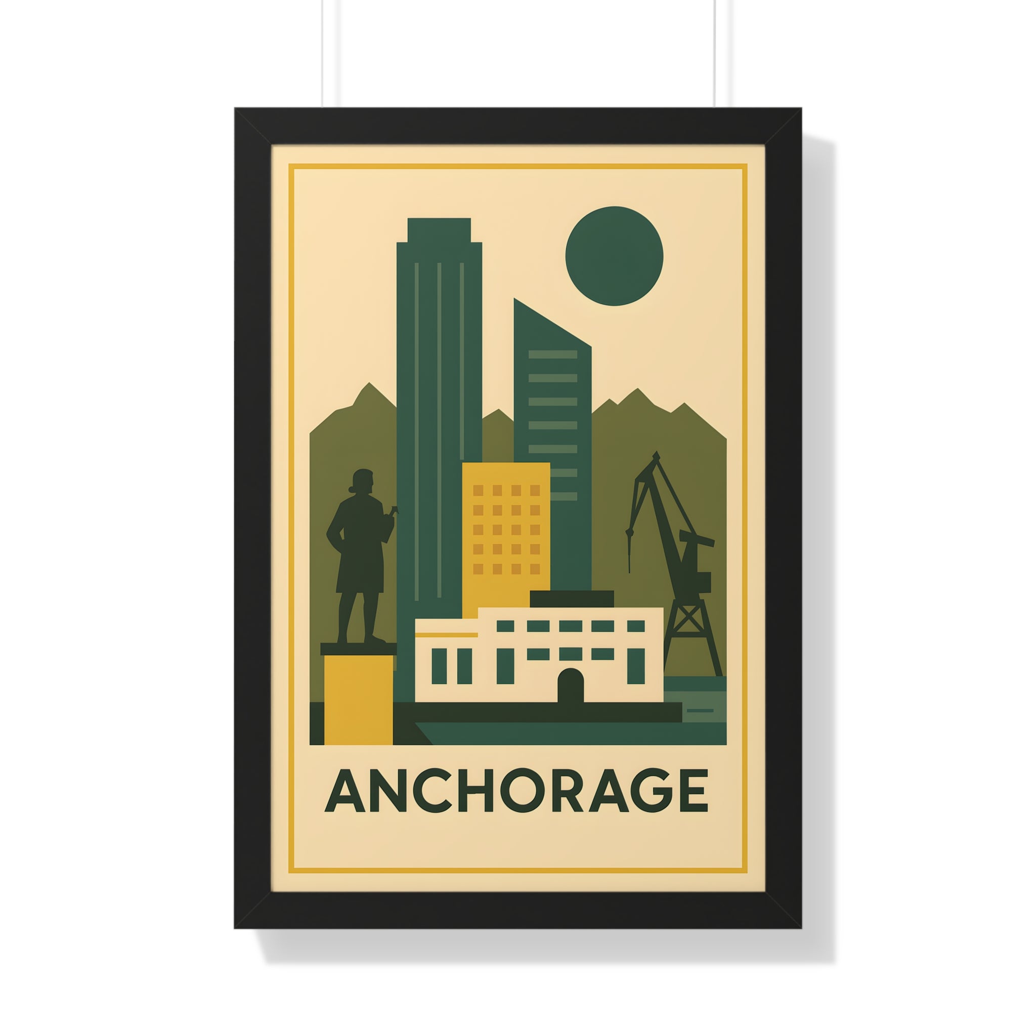 Anchorage — Retro Skyline Print