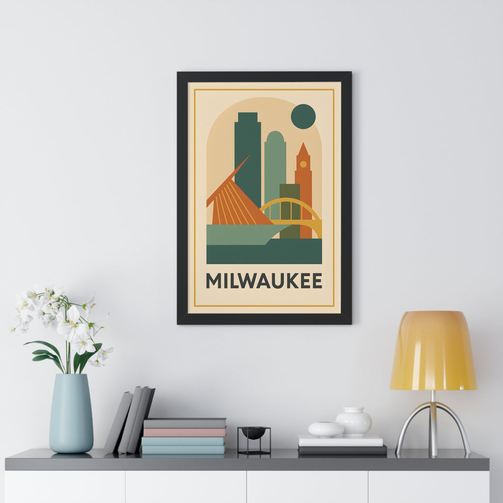 Milwaukee — Retro Skyline Print