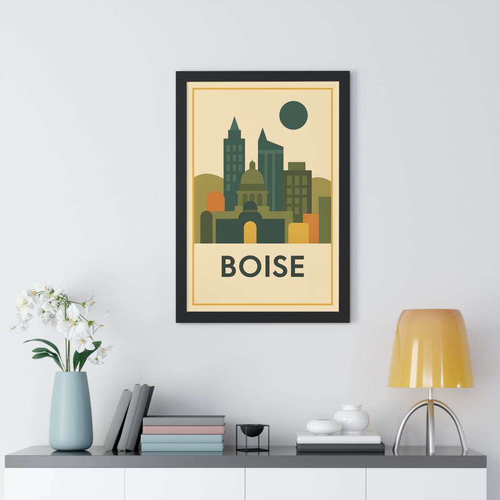 Boise — Retro Skyline Print