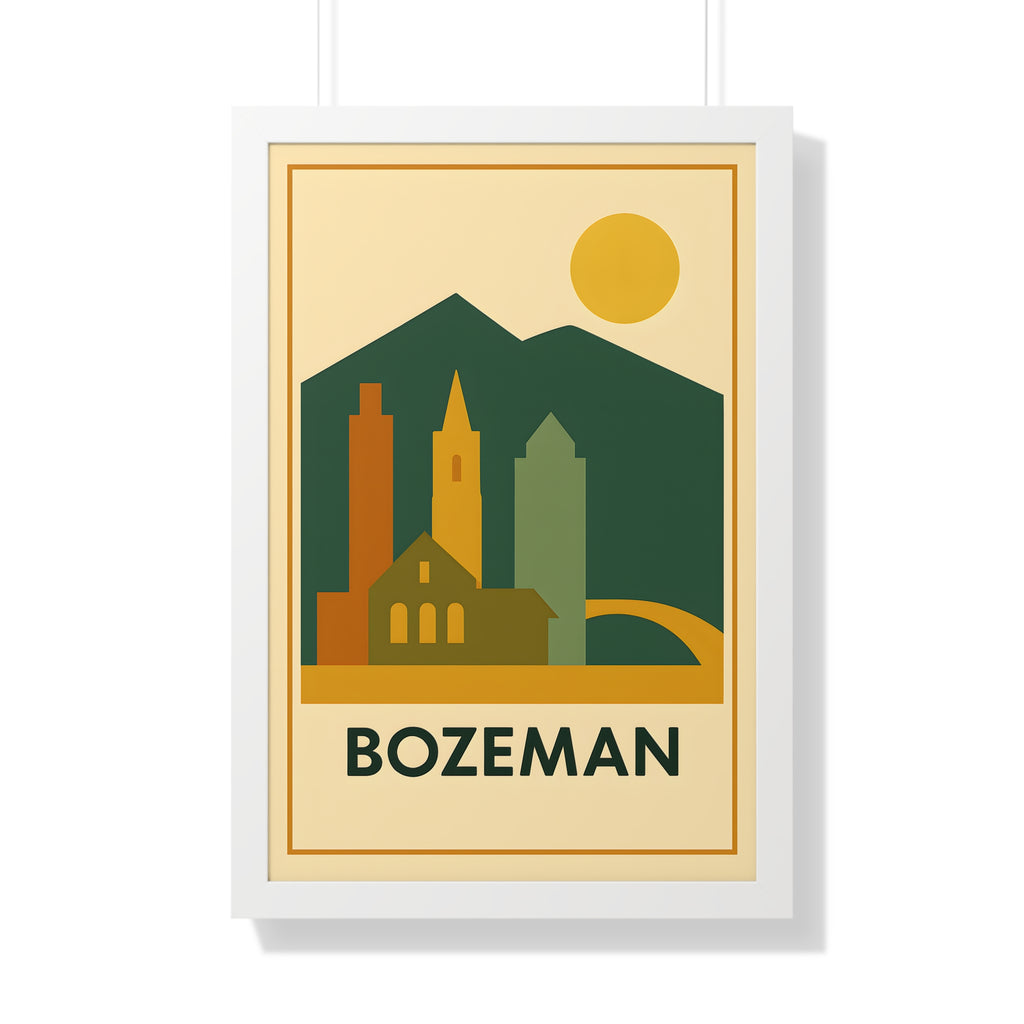Bozeman — Retro Skyline Print