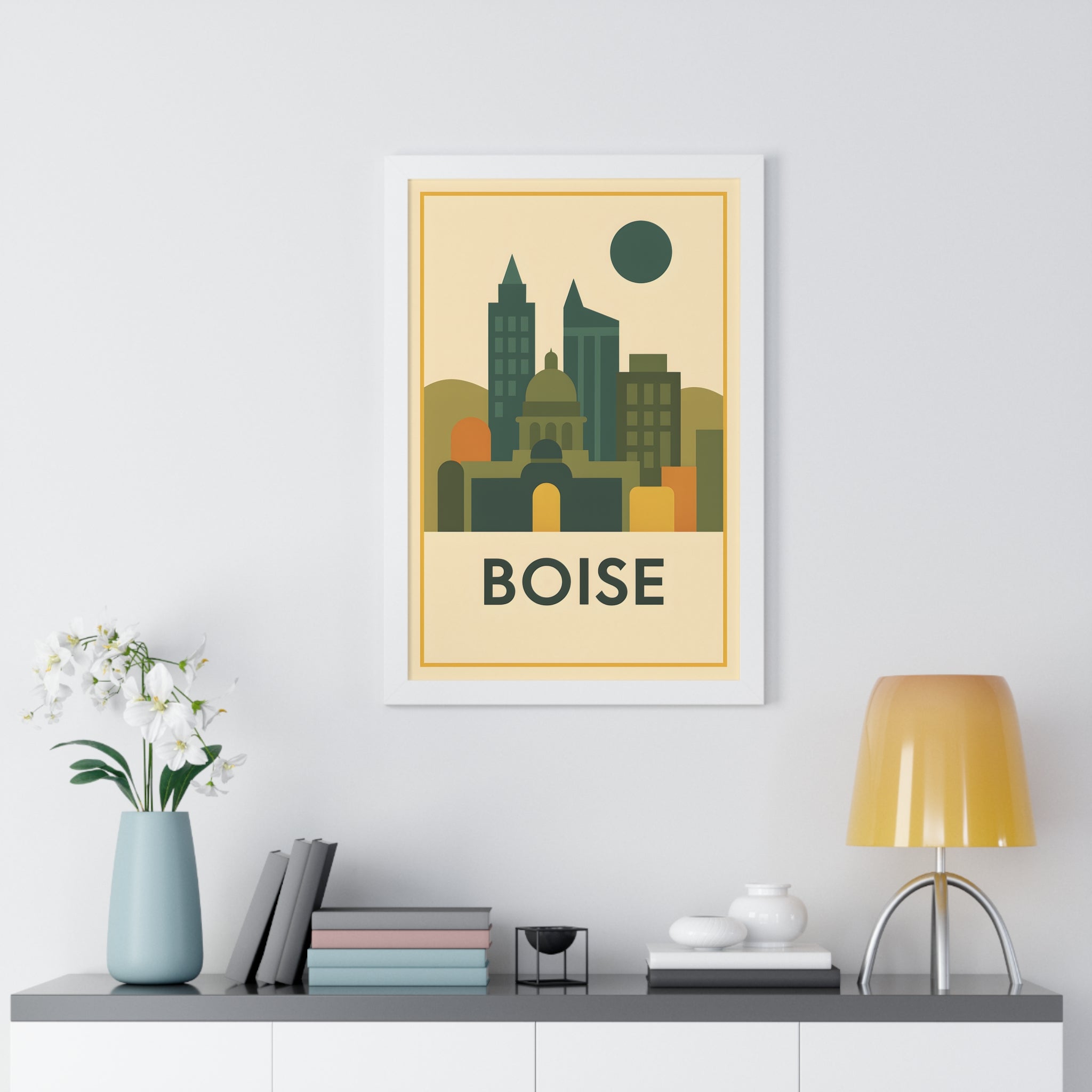 Boise — Retro Skyline Print