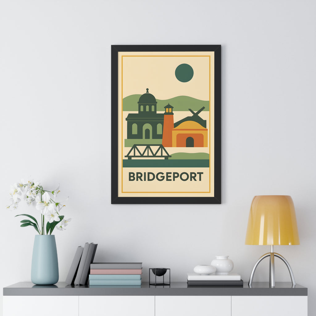 Bridgeport — Retro Skyline Print