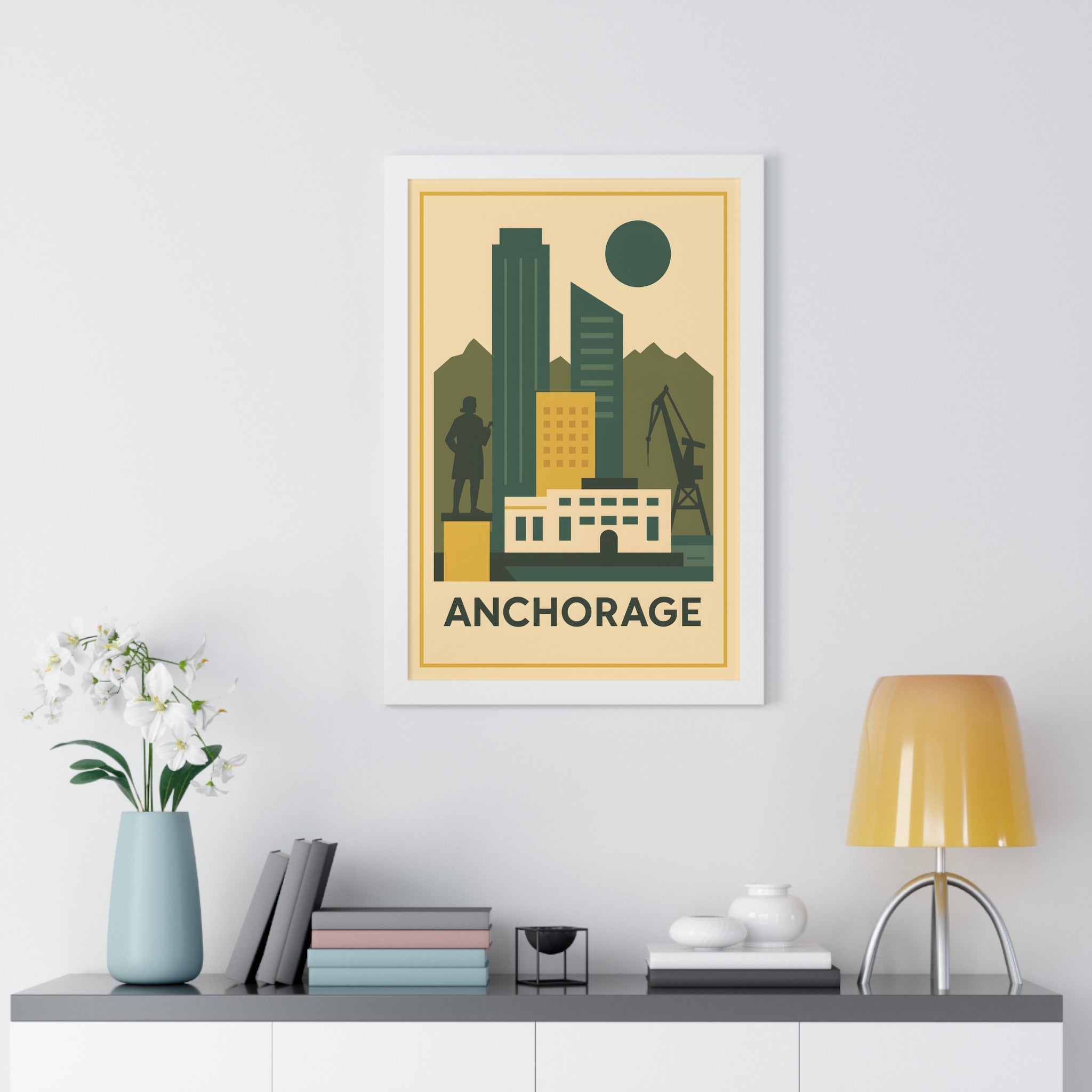 Anchorage — Retro Skyline Print