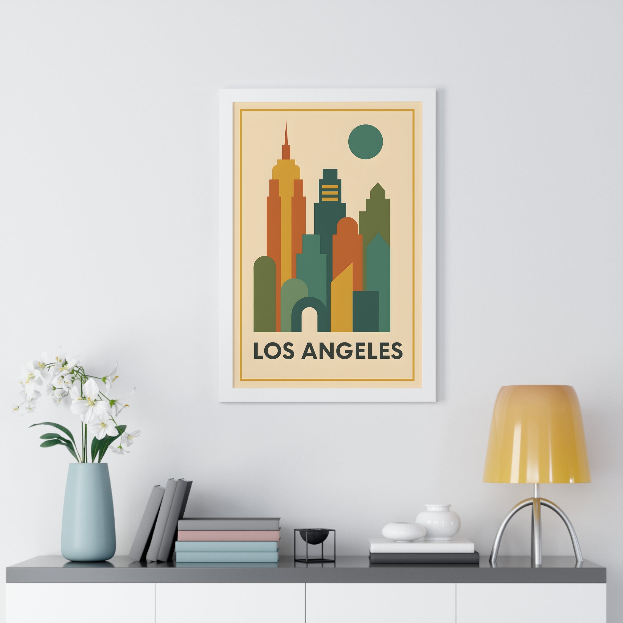 Los Angeles — Retro Skyline Print