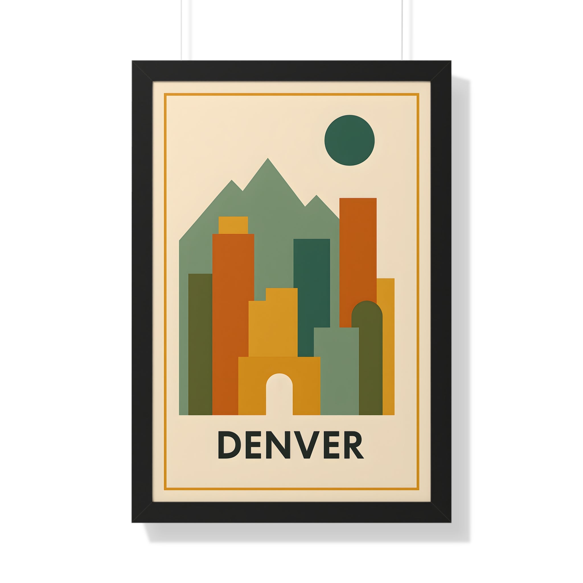 Denver — Retro Skyline Print