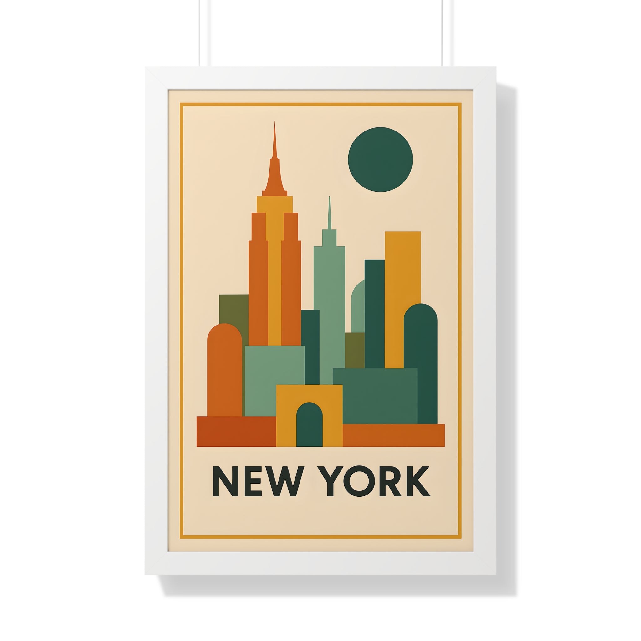 New York City — Retro Skyline Print