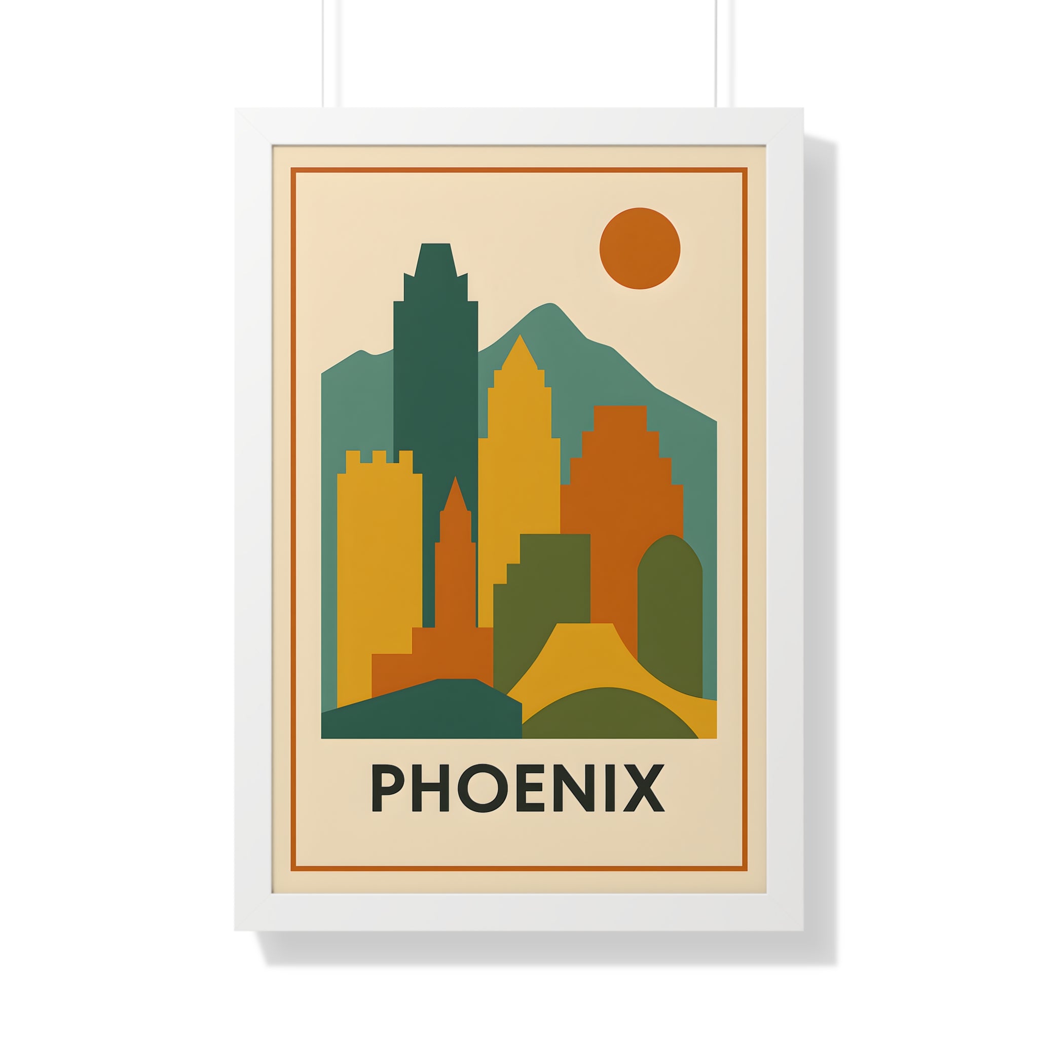 Phoenix — Retro Skyline Print