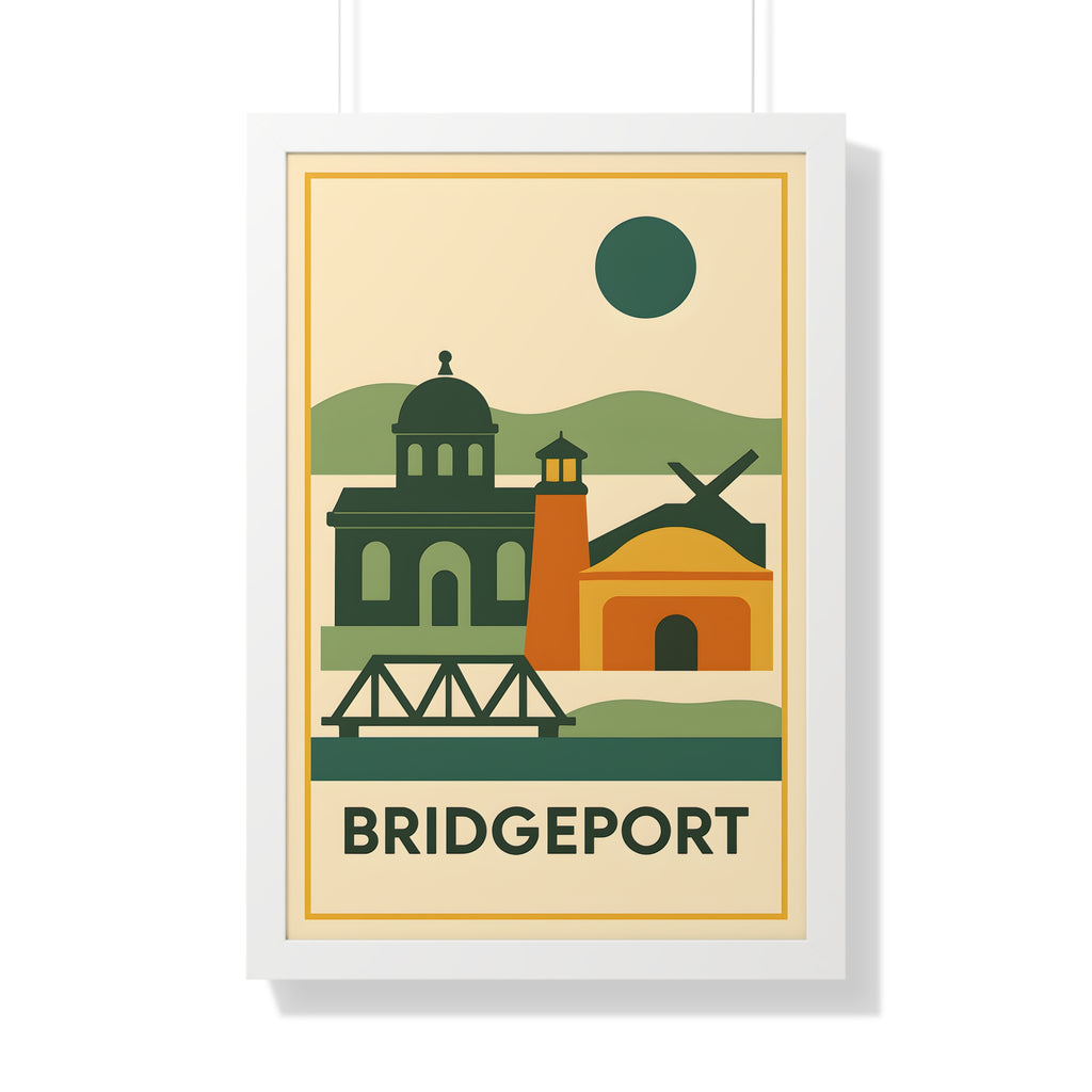 Bridgeport — Retro Skyline Print
