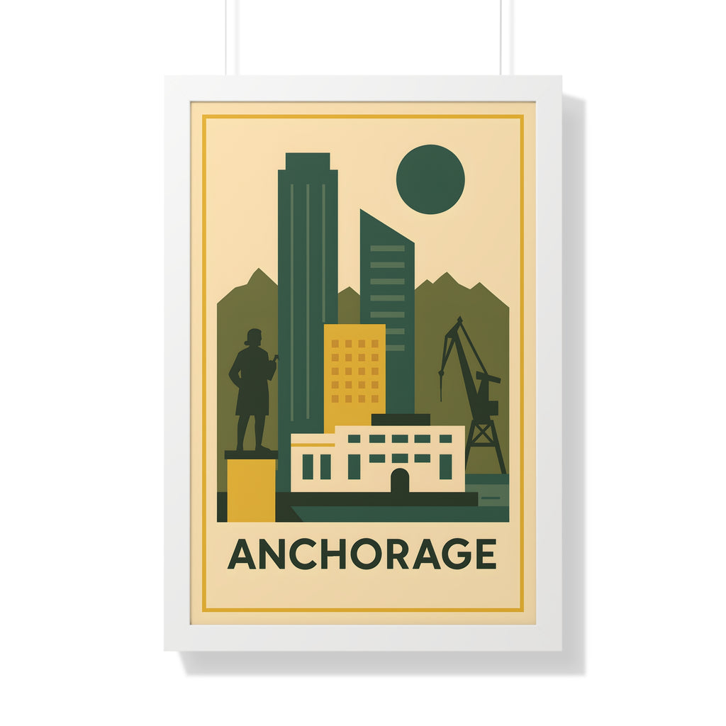 Anchorage — Retro Skyline Print