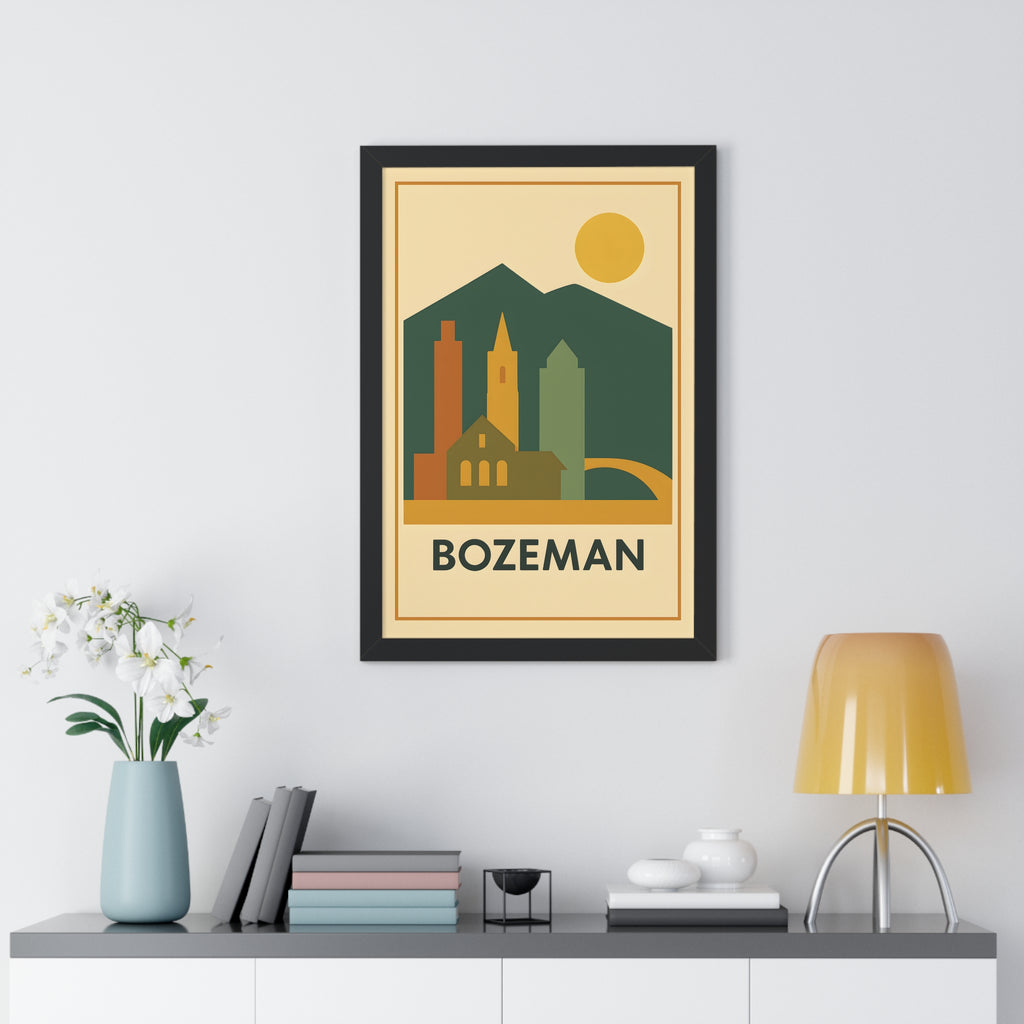 Bozeman — Retro Skyline Print